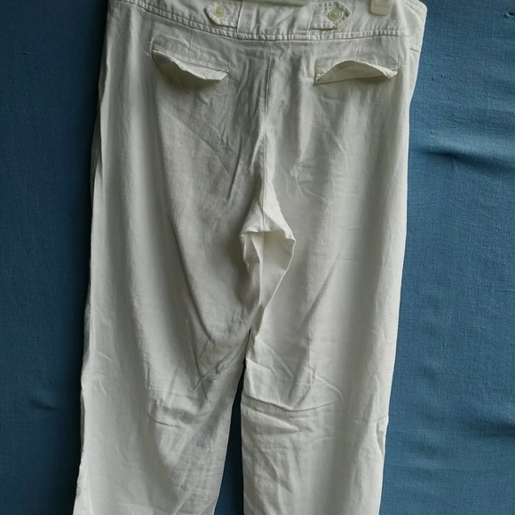 Cato Women's Size 14p Petite White Linen Pants - Picture 4 of 6